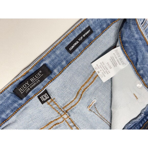 Judy Blue Control Top High Waist Skinny Ankle Jeans Distressed Women Size 11/30 - Picture 6 of 10